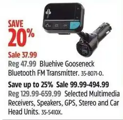 Canadian Tire Bluehie Gooseneck Bluetooth FM Transmitter offer