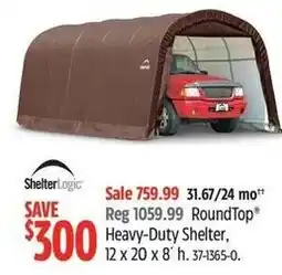 Canadian Tire ShelterLogic RoundTop Heavy-Duty Shelter offer