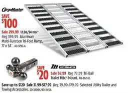 Canadian Tire Cargomaster aluminum multi-function tri-fold ramp offer