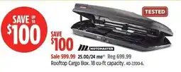 Canadian Tire Motomaster rooftop cargo box offer