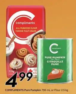Sobeys Compliments Pure Pumpkin or Flour offer