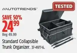 Canadian Tire Autotrends standard collapsible trunk organizer offer