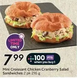 Sobeys Mini Croissant Chicken Cranberry Salad Sandwiches offer