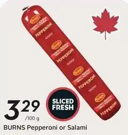 Sobeys Burns Pepperoni or Salami offer