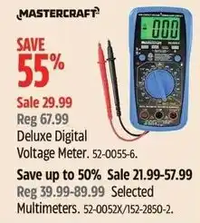 Canadian Tire Mastercraft deluxe digital voltage meter offer