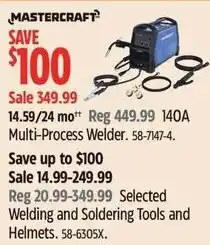 Canadian Tire Mastercraft 140A Multi-Process Welder offer