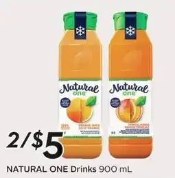 Sobeys Natural one Drinks offer