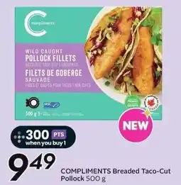 Sobeys Compliments Breaded Taco-Cut Pollock offer