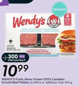 Sobeys Wendy's ground beef patties offer