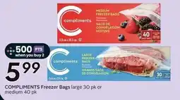 Sobeys Compliments Freezer Bags offer