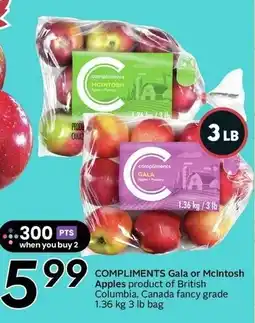Sobeys Compliments Gala or McIntosh Apples offer