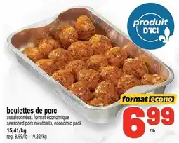 Metro boulettes de porc assaisonnées offer