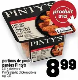Metro Pinty's breaded chicken portions offer