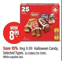 Canadian Tire Nestle Halloween Candy offer