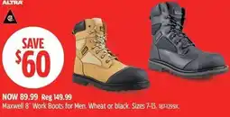 Canadian Tire Altra Maxwell 8 Work Boots for Men offer