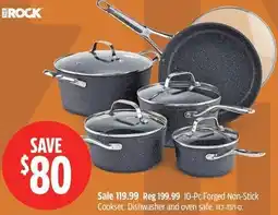 Canadian Tire The Rock 10-Pc Forged Non-Stick Cookset offer