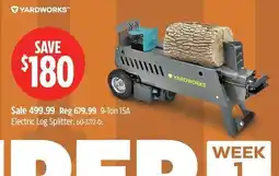 Canadian Tire Yardworks electric log splitter offer