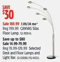 Canadian Tire Canvas Silas Floor Lamp offer