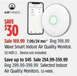 Canadian Tire Airthings Wave Smart Indoor Air Quality Monitor offer