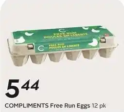 Sobeys Compliments Free Run Eggs offer