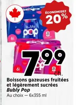 Val-Mont Boissons gazeuses fruitées et légèrement sucrées Bubly Pop offer