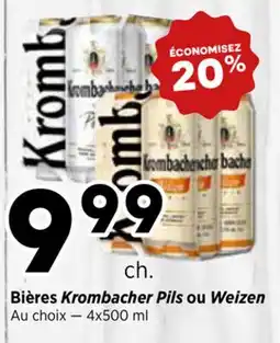 Val-Mont Bières Krombacher Pils ou Weizen offer