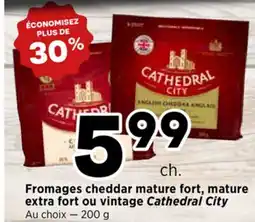 Val-Mont Fromages cheddar mature fort, mature extra fort ou vintage Cathedral City offer