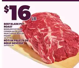 Independent Grocer BEEF BLADE POT ROAST offer