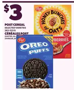 Independent Grocer POST CEREAL offer