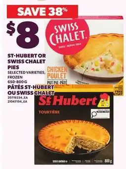 Independent Grocer ST-HUBERT OR SWISS CHALET PIES offer