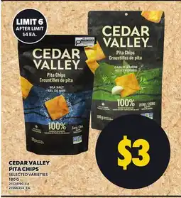 Independent Grocer CEDAR VALLEY PITA CHIPS offer