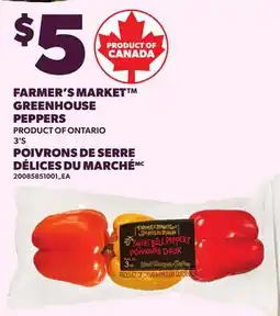 Independent Grocer FARMER'S MARKET GREENHOUSE PEPPERS, 3'S offer