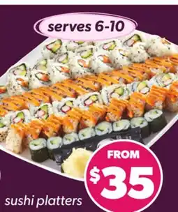 Independent Grocer SUSHI PLATTERS offer