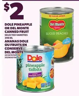 Independent Grocer DOLE PINEAPPLE OR DEL MONTE CANNED FRUIT offer