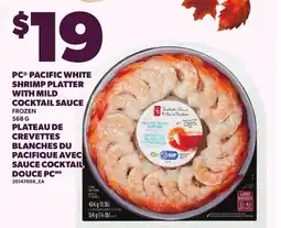 Independent Grocer PC PACIFIC WHITE SHRIMP PLATTER WITH MILD COCKTAIL SAUCE offer