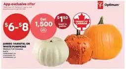 Valu-mart PC JUMBO, VARIETAL OR WHITE PUMPKINS offer