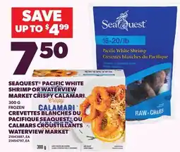 Independent Grocer SEAQUEST PACIFIC WHITE SHRIMP OR WATERVIEW MARKET CRISPY CALAMARI offer