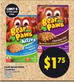 Independent Grocer DARE BEAR PAWS COOKIES offer