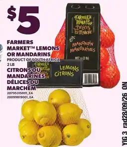 Independent Grocer FARMERS MARKET LEMONS OR MANDARINS, 2 LB offer