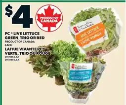 Valu-mart PC LIVE LETTUCE GREEN, TRIO OR RED offer