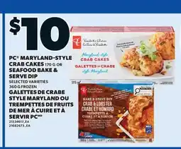 Valu-mart GALETTES DE CRABE STYLE MARYLAND OU TREMPETTES DE FRUITS DE MER À CUIRE ET À SERVIR PC offer