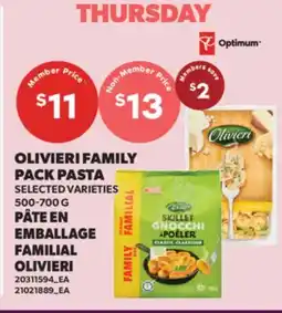 Valu-mart OLIVIERI FAMILY PACK PASTA offer