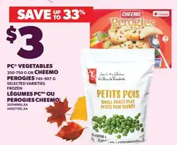 Valu-mart PC VEGETABLES 350-750 G OR CHEMO PEROGIES 745-907 G offer