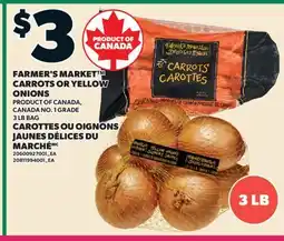 Valu-mart FARMER'S MARKET CARROTS OR YELLOW ONIONS offer