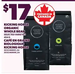 Valu-mart KICKING HORSE ORGANIC WHOLE BEAN offer