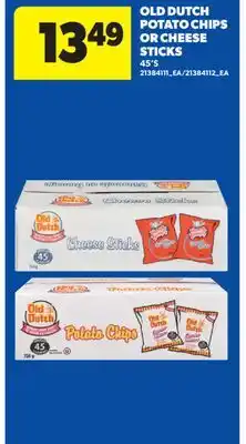 Real Canadian Superstore OLD DUTCH POTATO CHIPS OR CHEESE STICKS, 45'S offer