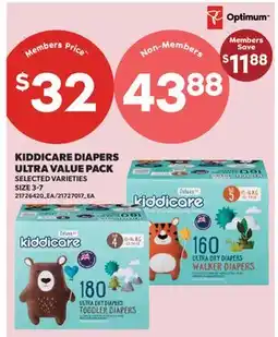 Real Canadian Superstore KIDDICARE DIAPERS ULTRA VALUE PACK, SIZE 3-7 offer