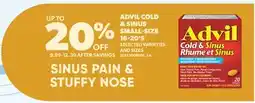 Real Canadian Superstore ADVIL COLD & SINUS SMALL-SIZE 16-20'S offer