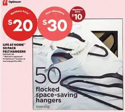 Real Canadian Superstore LIFE AT HOME 50 PACK FELT HANGERS offer