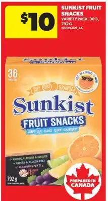 Real Canadian Superstore SUNKIST FRUIT SNACKS, 36'S offer